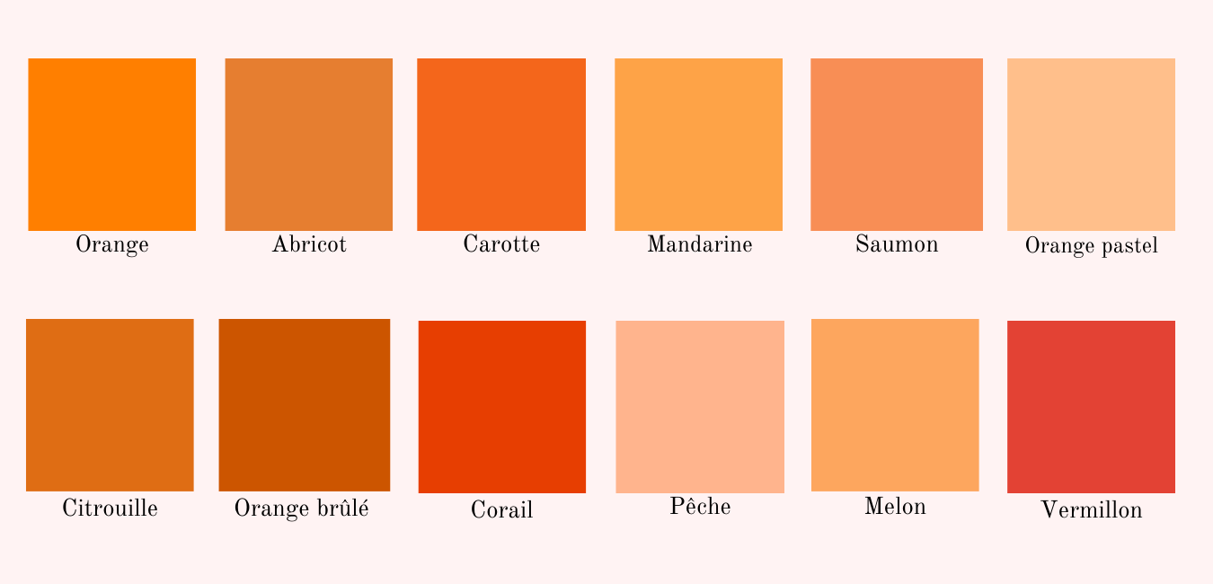 Nuancier orange