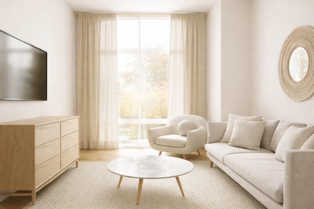 Salon blanc sans contrastes